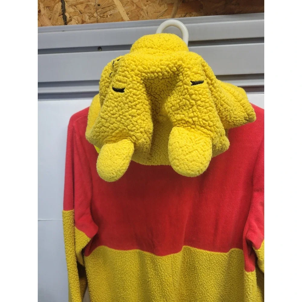 Disney Kids Winnie the Pooh Fleece Hooded Pajamas Onesie‎ XLarge 18 20